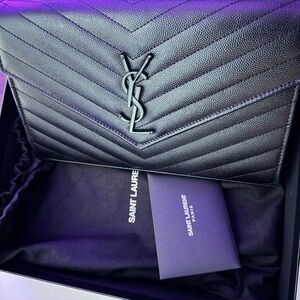YSL Large Wallet on Chain Leather Bag